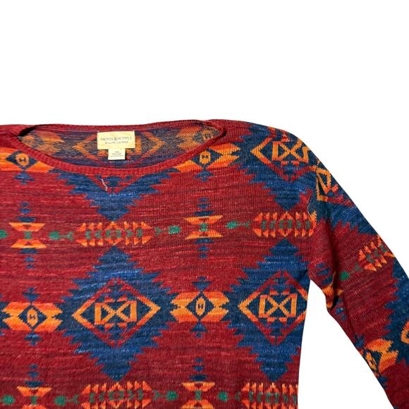 Denim & Supply Ralph Lauren Womens Medium Aztec Lightweight Sweater Southwestern - Picture 2 of 5